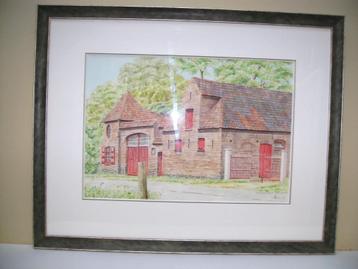 aquarellen regio Merelbeke beschikbaar voor biedingen