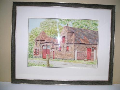 aquarellen regio Merelbeke, Huis en Inrichting, Woonaccessoires | Wanddecoraties, Nieuw, Ophalen