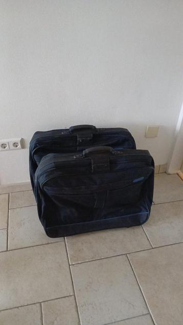 2x koffer Samsonite light valise set stoffen beschikbaar voor biedingen