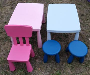 ikea mammut tafels en stoelen beschikbaar voor biedingen