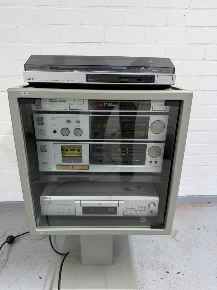 Akai stereo installatie cube kubus vintage losse componenten, Audio, Tv en Foto, Stereoketens, Zo goed als nieuw, Cassettedeck