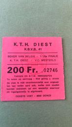 Ticket Diest Westerlo 1989 Beker van België, Verzenden, Gebruikt