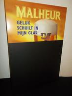 Malheur - bier - pvc krijtbord - De Landtsheer - Buggenhout, Panneau, Plaque ou Plaquette publicitaire, Autres marques, Utilisé