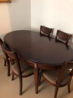 Table ovale avec 4 chaises, Maison & Meubles, Tables | Tables à manger, Enlèvement, Comme neuf