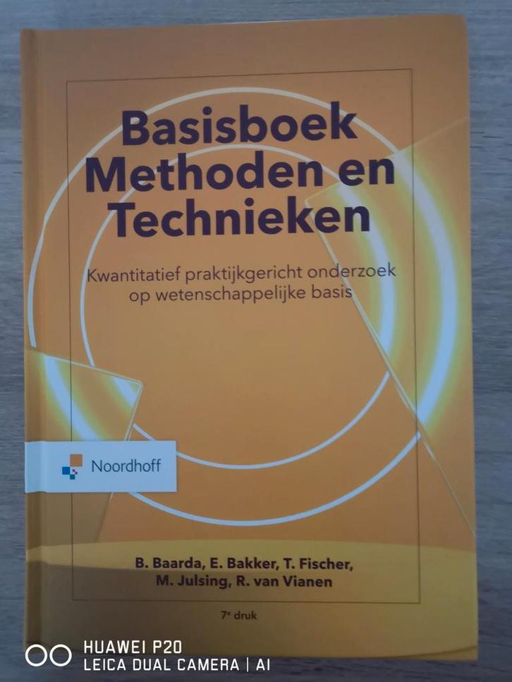 B. Baarda - Basisboek Methoden en Technieken, Boeken, Wetenschap, Zo goed als nieuw, Ophalen of Verzenden