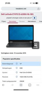 dell latitude e7470 i5, Computers en Software, Ophalen of Verzenden