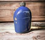 Original U.S. WWII M1942 BLUE Porcelain Enamel Canteen, Ophalen of Verzenden