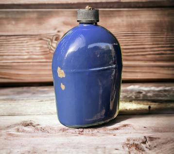 Original U.S. WWII M1942 BLUE Porcelain Enamel Canteen beschikbaar voor biedingen