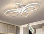 Grote Geometrische led plafondlamp wit 80cm dimbaar + remote, Ophalen of Verzenden, Nieuw, Metaal