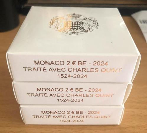3 x 2 € Monaco 2024 Proof, Postzegels en Munten, Munten | Europa | Euromunten, 2 euro, Monaco, Ophalen of Verzenden