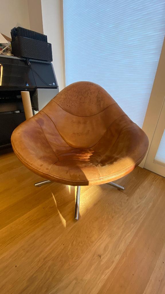 Label Hidde Vandenberg - gebruikt, Huis en Inrichting, Fauteuils, Gebruikt, Leer, Ophalen