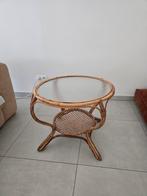 Vintage rotan salontafel, Ophalen, Zo goed als nieuw