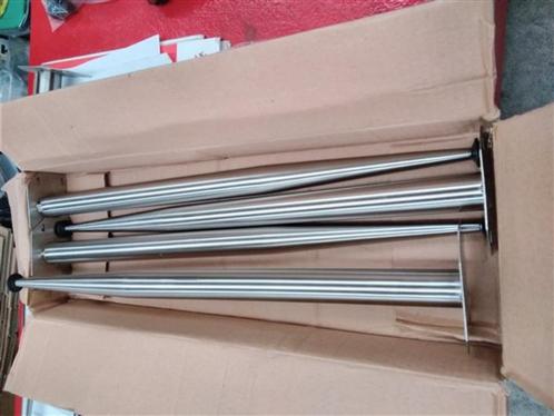 Nieuwe metalen tafelpoten, Huis en Inrichting, Tafelonderdelen, Nieuw, Tafelpoot, 50 tot 100 cm, Vierkant, Metaal, Ophalen