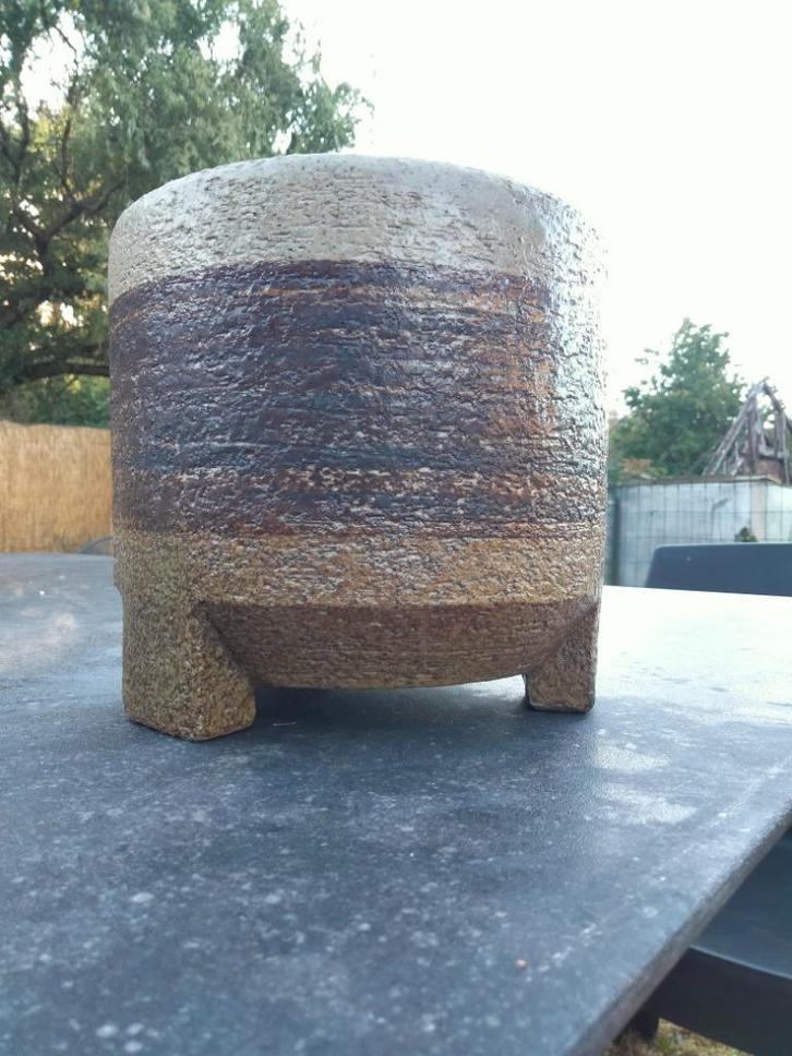 Vintage Brutalist studio keramiek vaas Zaalberg Holland, Antiek en Kunst, Kunst | Overige Kunst, Ophalen of Verzenden