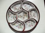 Antiek Chinees famille rose porselein dinnerset gelakte doos, Ophalen of Verzenden