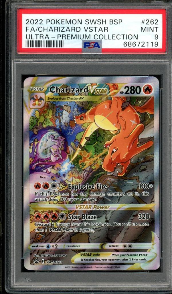 Charizard VSTAR PSA 9 - SWSH262 - Sword & Shield Promo 2022, Hobby en Vrije tijd, Verzamelkaartspellen | Pokémon, Zo goed als nieuw