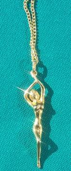 Halsketting met hanger naakte dame, Overige materialen, Overige voorstellingen, Nieuw, Ophalen of Verzenden