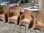 Deftige Rotan stoelen zie foto's, Tuin en Terras, Tuinstoelen, Ophalen, Gebruikt, Rotan