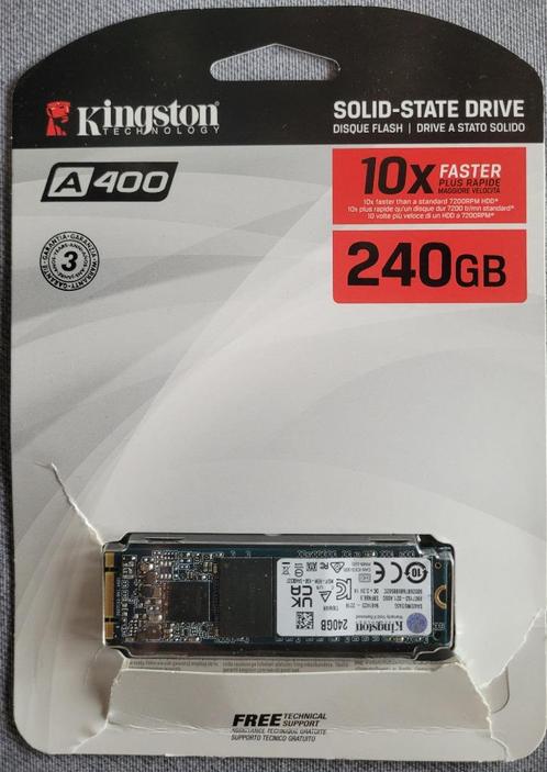 SSD Kingston A400 M.2 - 240 GB, Computers en Software, Harde schijven, Nieuw, Laptop, Intern, SSD, Overige aansluitingen, Ophalen of Verzenden