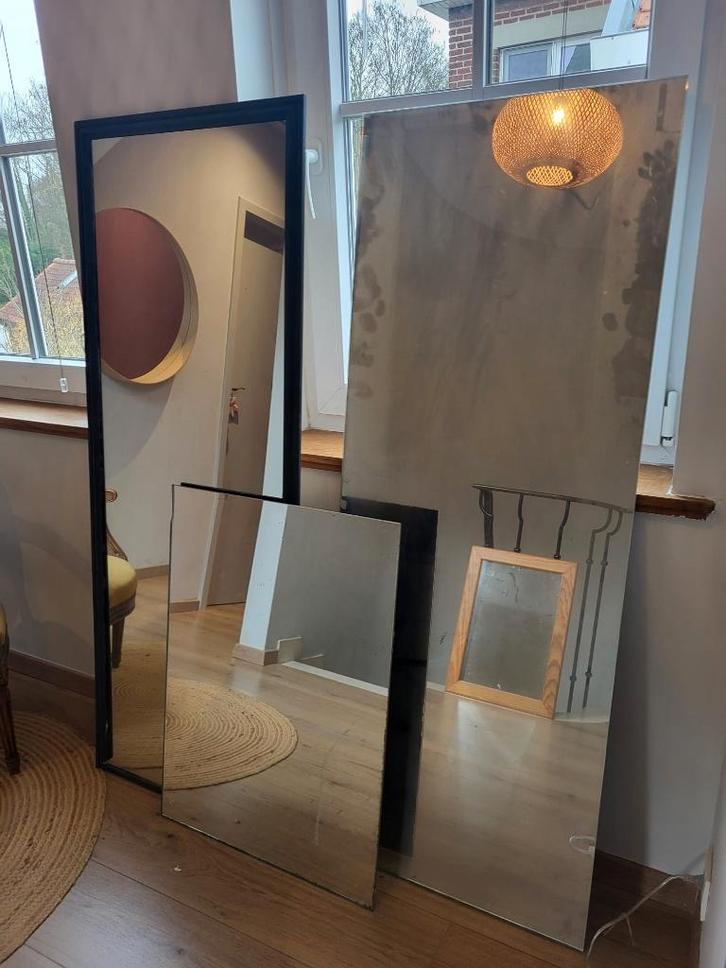 Lot de trois mirroires, Antiquités & Art, Antiquités | Miroirs, 50 à 100 cm, 100 à 150 cm, Rectangulaire, Enlèvement