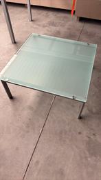 Salon tafel glas en metaal 80x80x32, Ophalen, Glas