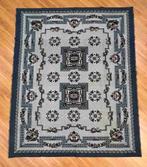 Vintage tafelkleed bloemmotief 175/140, Ophalen of Verzenden, Gebruikt, Blauw