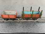 2 Oude blikken trein speelgoed wagons (Made in Germany), Antiek en Kunst, Ophalen