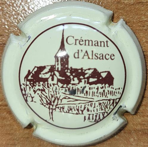 Capsule Crémant Alsace de VIGNERONS crème & brun nr 51, Collections, Vins, Neuf, Vin blanc, France, Enlèvement ou Envoi