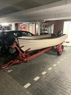 Mooie polyester sloep met kanteltrailer en bb motor., Sports nautiques & Bateaux, Chaloupes, 3 à 6 mètres, Jusqu'à 10 ch, Enlèvement