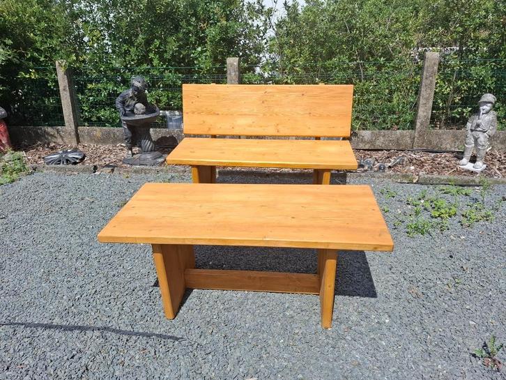 Tuinbank +tafel, Tuin en Terras, Tuinbanken, Nieuw, Hout, Ophalen