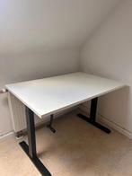 Euroseats Zit Sta Bureau 140 x 80 Zwart/Wit, Huis en Inrichting, Ophalen, In hoogte verstelbaar, Zo goed als nieuw, Bureau