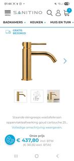 robinet à paffoni, édition dorée, Enlèvement ou Envoi, Neuf, Lavabo