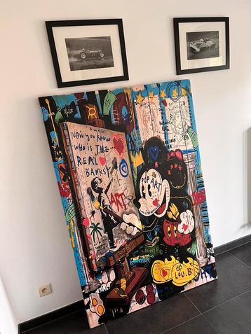 Mickey Mouse Banksky Art beschikbaar voor biedingen