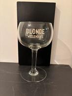 Ancien verre à bière peint Blonde Wielemans, Collections, Enlèvement ou Envoi, Comme neuf, Verre ou Verres, Autres marques