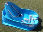 Mooie kinderslee met rugleuning, trektouw en driepuntsgodel, Ophalen, Rugleuning, Gebruikt, Kunststof