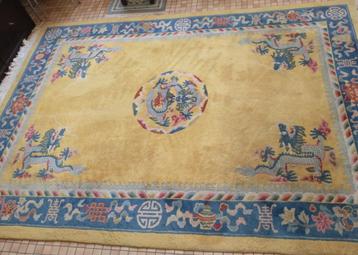 NOUVEAU PRIX - Tapis de Chine - motifs fleurs et dragons, Enlèvement