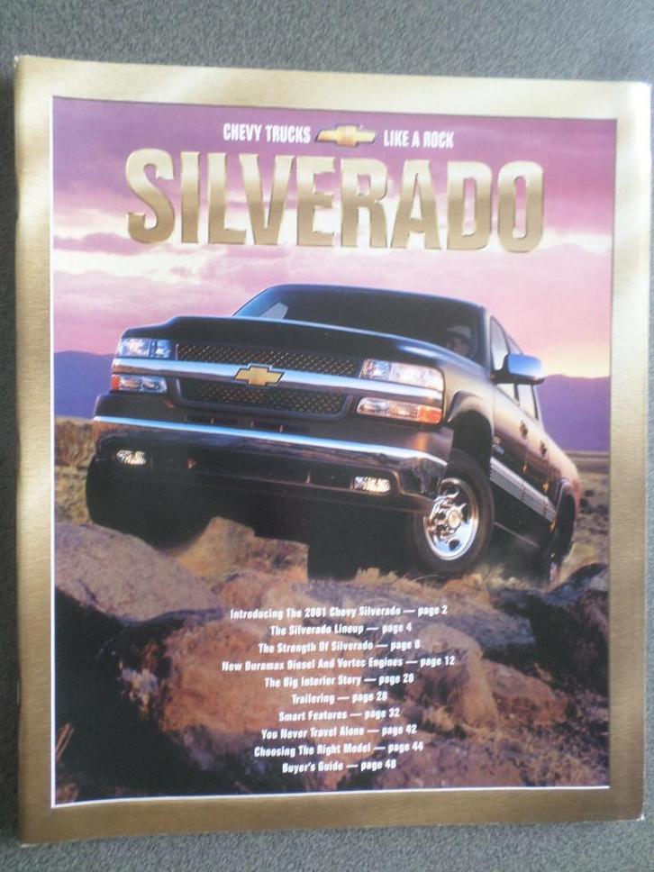Chervolet Silverado 2001 Brochure, Boeken, Auto's | Folders en Tijdschriften, Ophalen of Verzenden