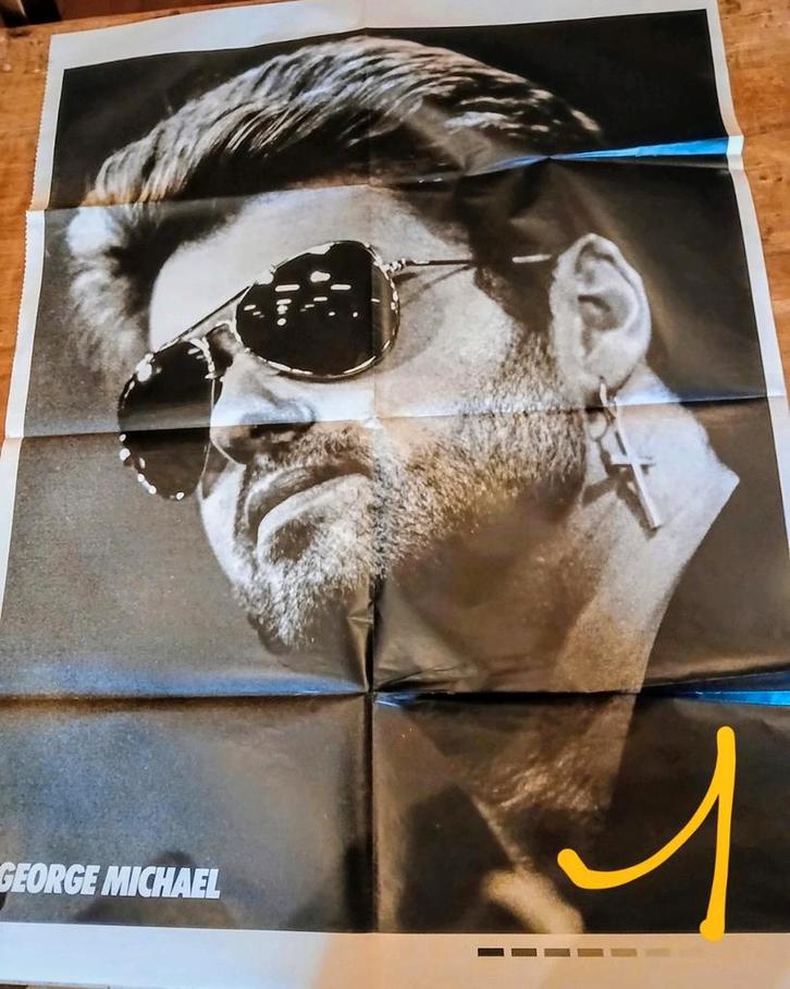 Prachtige vintage posters, poster,George Michael/Wham, Antiek en Kunst, Antiek | Tv's en Audio, Ophalen