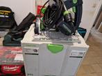 Festool TS 55 FEBQ-Plus - Invalcirkelzaagmachine, Ophalen, Stofzuiger, Zo goed als nieuw, Reservoir