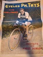 Prachtige oude affiche cycles p.thys zeldzaam wielrennen, Verzamelen, Ophalen of Verzenden, Gebruikt