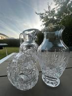 collectie vaas kan en mandje kristal, Antiek en Kunst, Ophalen of Verzenden
