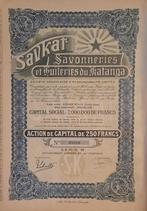 SAVKAT - Savonneries et Huileries du Katanga -Elisabethville, Ophalen of Verzenden, 1920 tot 1950, Aandeel