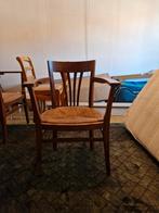 6 Houten stoelen met rieten zitvlak., Ophalen