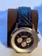 Montre GMT chronographs vintage, Comme neuf, Cuir, Autres marques, Acier