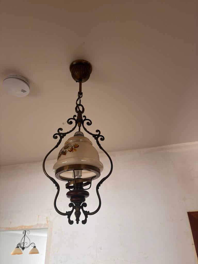 Autentieke lamp, Huis en Inrichting, Lampen | Kroonluchters, Ophalen, Gebruikt