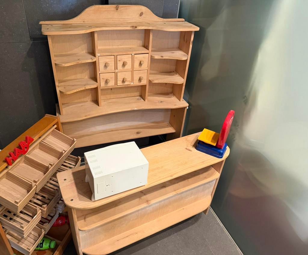 Speelgoedwinkel, Enfants & Bébés, Jouets | Jouets en bois, Utilisé, Meuble ou Kitchenette, Enlèvement