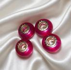 Murano Bedels set voor bedelarmband fushia roze parelmoer, Handtassen en Accessoires, Bedels, Overige merken, Verzenden, Nieuw