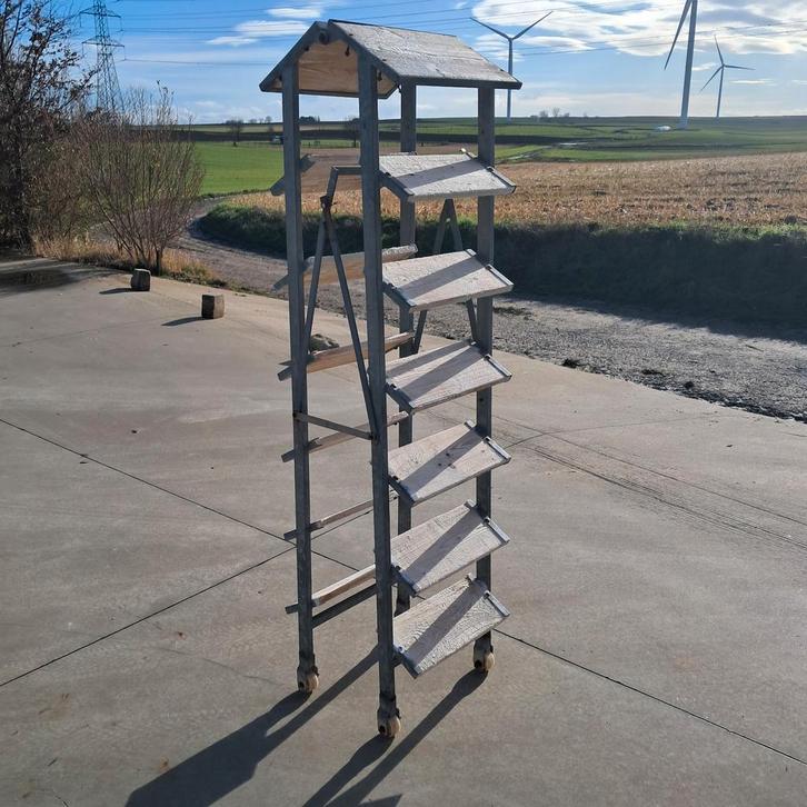 Verzinkte industriële trapladder, Doe-het-zelf en Bouw, Ladders en Trappen, Gebruikt, Trap, Opvouwbaar of Inschuifbaar, Ophalen