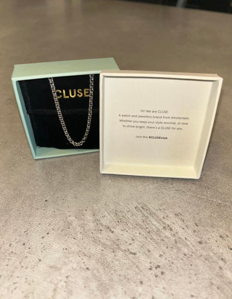 Collier argenté Cluse, Bijoux, Sacs & Beauté, Colliers, Neuf, Enlèvement, Réglable, Argent