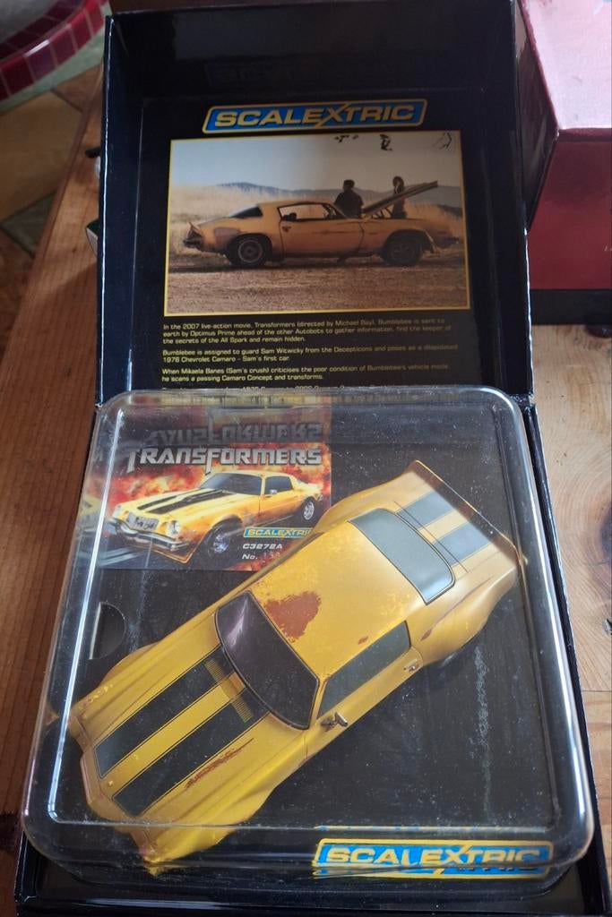 Zeldzame Scalextric Transformers Bumblebee slotcar., Verzamelen, Transformers, Ophalen of Verzenden